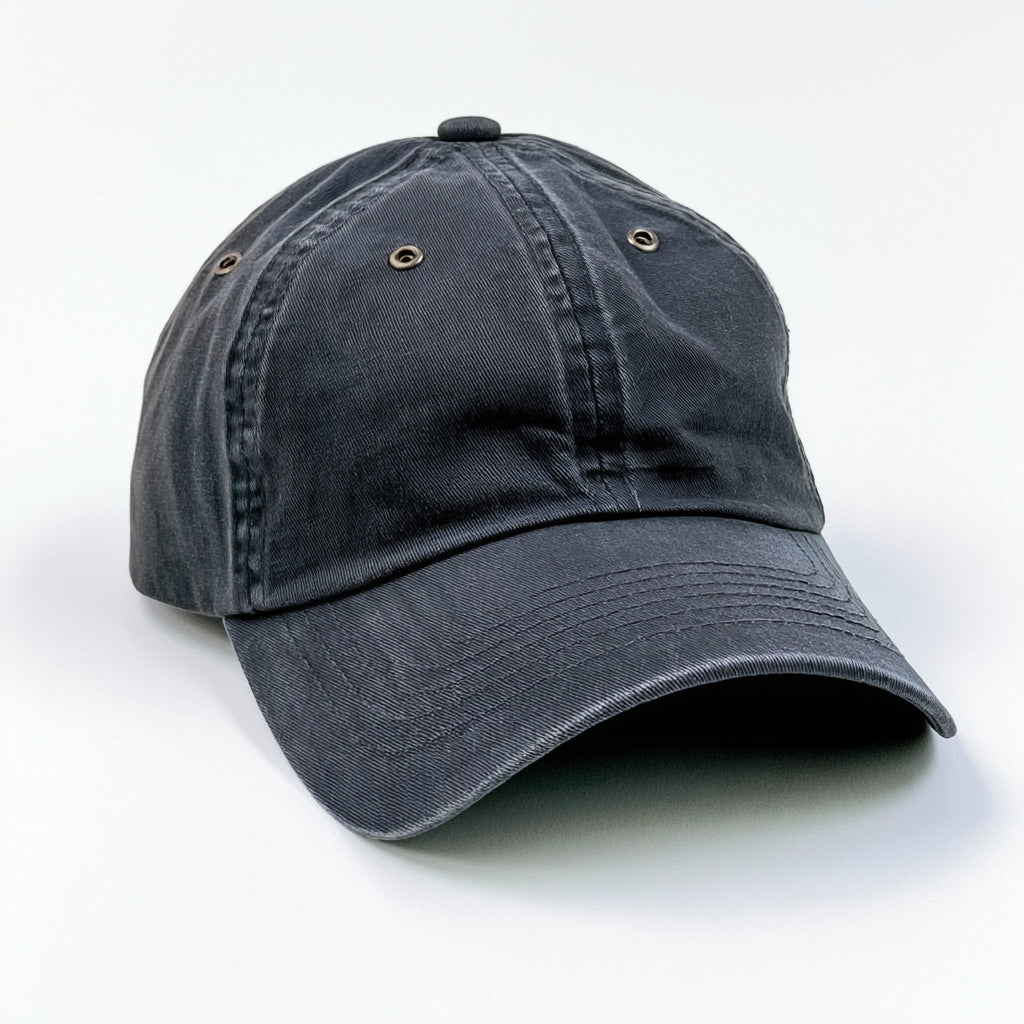 Caps-Baumwolle-Metall-29x20x12 cm-Anthrazit-Ballcap mit Ösen