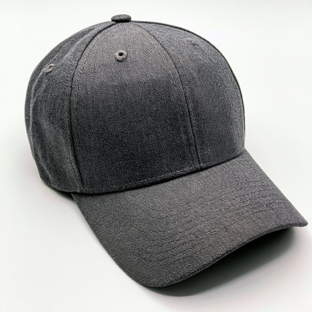 Caps-Baumwolle-28x20x12 cm-Dunkelgrau-Baseballcap mit glatter Front