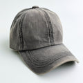 Caps-Baumwolle-30x21x13 cm-Taupe-Baseballcap im Washed-Look