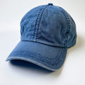 Caps-Baumwolle-30x21x13 cm-Mittelblau-Baseballcap mit Waschung