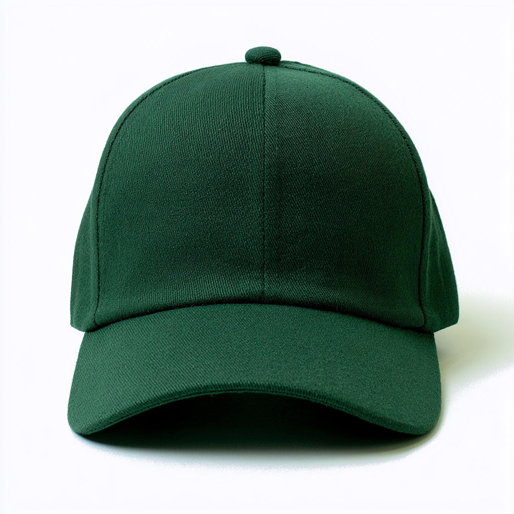 Caps-Baumwolle-29x20x13 cm-Dunkelgrün-Baseballcap mit gebogener Krempe