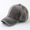 Caps-Baumwolle-29x21x12 cm-Grau-Baseballcap im Vintage-Look