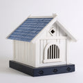 Hundehütten & Hundekäfige-Holz-70 x 55 x 60 cm-Weiß-Blau-Marineblau-Klassisches Haustierhaus