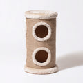 Kratzbäume & Katzenmöbel - Sisal-Plüsch-Holzwerkstoff - 42x42x90 cm - Beige-Natur - klassisch wohnlich