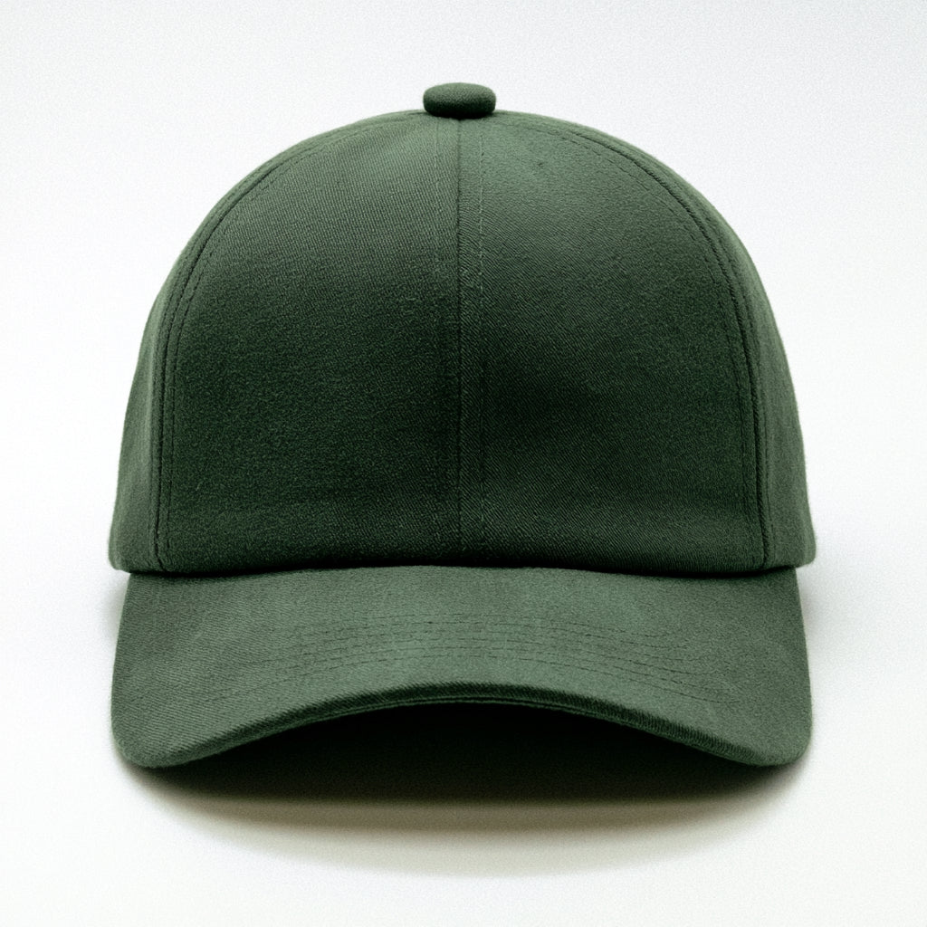Caps-Baumwolle-28x20x12 cm-Moosgrün-Baseballcap mit glatter Front