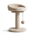 Kratzbäume & Katzenmöbel - Sisal-Plüsch-Holzwerkstoff - 58x48x86 cm - Creme-Natur - weich gemütlich