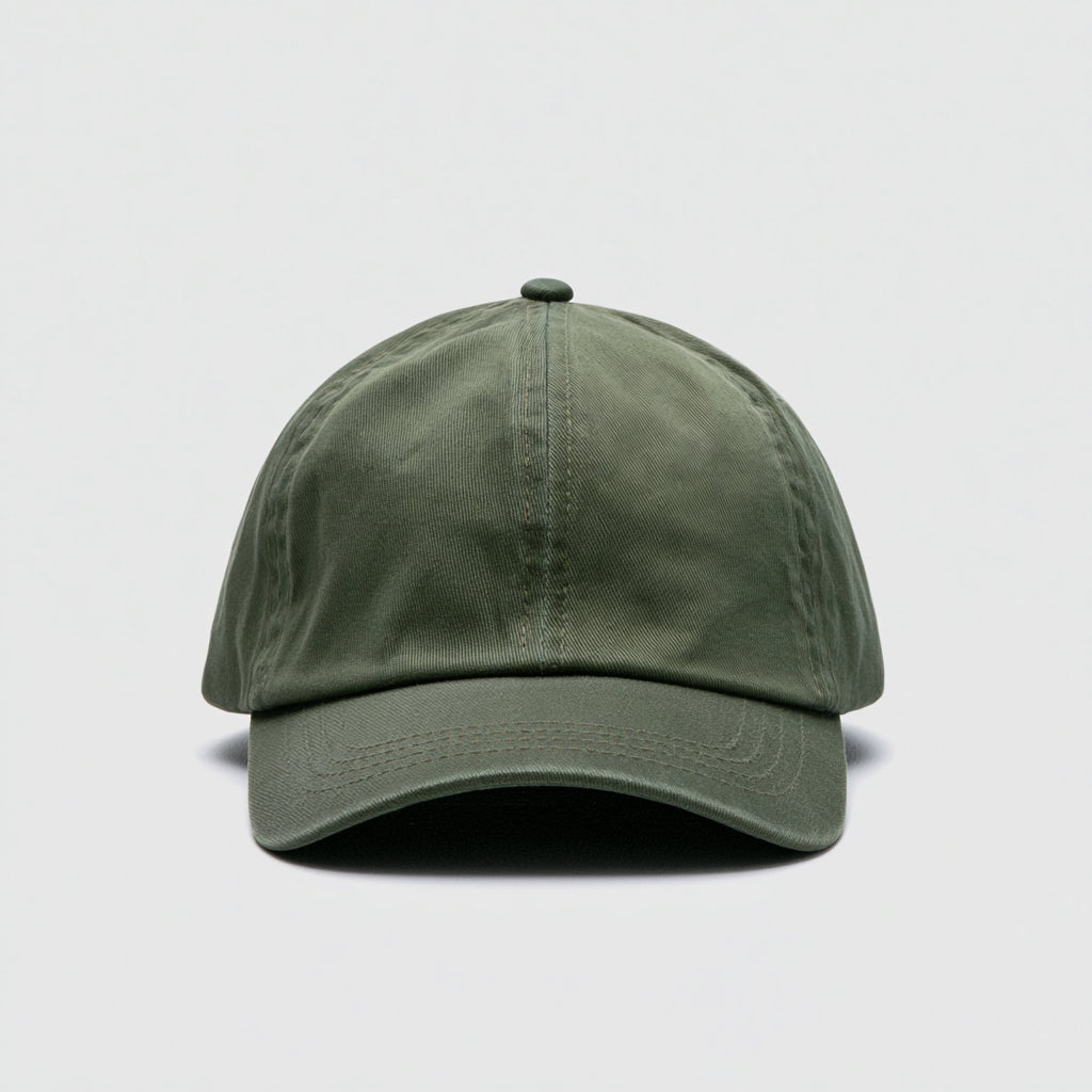 Caps-Baumwolle-28x20x12 cm-Olivgrün-Baseballcap mit gebogener Krempe